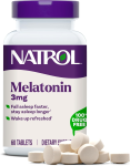 Melatonin 3 Mg, Dietary Supplement for Restful Sleep, Sleep Supplements for Adults, 60 Melatonin Tablets, 60 Day Supply