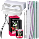 Nail Files and Buffers, Nail Care Kit with Cuticle Nipper, Pusher, Peeler. Nail File, Nail Buffer Block. Cuticle Oil Pomegranate for Cuticle Remover