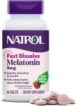 Fast Dissolve Melatonin 5 Mg, Melatonin Supplements for Restful Sleep, Sleep Support for Adults, 90 Strawberry-Flavored Tablets, up to a 90 Day Supply
