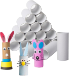 18 Packs Craft Rolls 1.65 X 3.94 Inches,Halloween Christmas Thanksgiving DIY Toilet Paper Rolls,Round Cardboard Tubes,Thick Cardboard Tubes for Crafts,Paper Tube for Arts Crafts