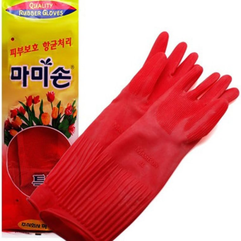 Quality Kitchen Rubber Gloves (1 Pairs, X-Large), Cleaning, Washing, Non-Slip Reusable Natural Latex Gloves, House Hold. Korean Kitchen