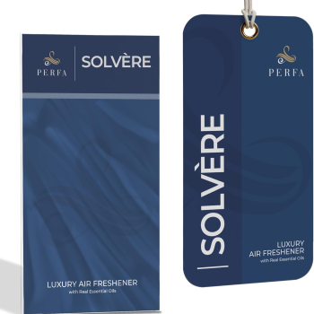 Solvère Disposable Card Freshener for Men | Car Scents Air Freshener with Solvère Fragrance | Strong Car Perfume Air Freshener with Odour Eliminating Technology by