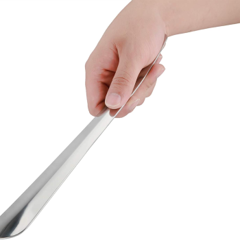 Shoe Horn Stainless Steel, Heavy Duty Shoehorn Long Handle, 12 Inches Metal Shoe Horn for Men, Women, Kids, Seniors, Pregnancy, Boots and Shoes, Heavy Duty Shoe Helper Stick