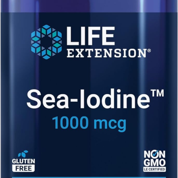 Sea-Iodine™, Kelp and Bladderwrack-Derived Iodine, Supports Healthy Levels of This Essential Nutrient for Thyroid Health and Beyond, Non-Gmo, Gluten-Free, Vegetarian, 60 Capsules