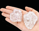 2Pcs Clear Quartz 1.8-2.2" Large Raw Crystals Stones Rough Rocks Healing Crystal for Polishing Wicca Reiki Decoration Tumbling DIY Wire Wrapping Natural Rock Gifts