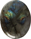 Labradorite Crystal Chakra Worry Stones Oval Shaped Palm Thumb Pocket Stones for Crystal Healing Reiki Meditation Anxiety Stress Relief Therapy