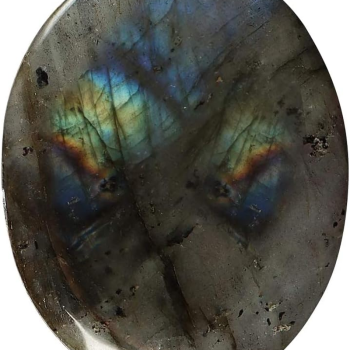 Labradorite Crystal Chakra Worry Stones Oval Shaped Palm Thumb Pocket Stones for Crystal Healing Reiki Meditation Anxiety Stress Relief Therapy